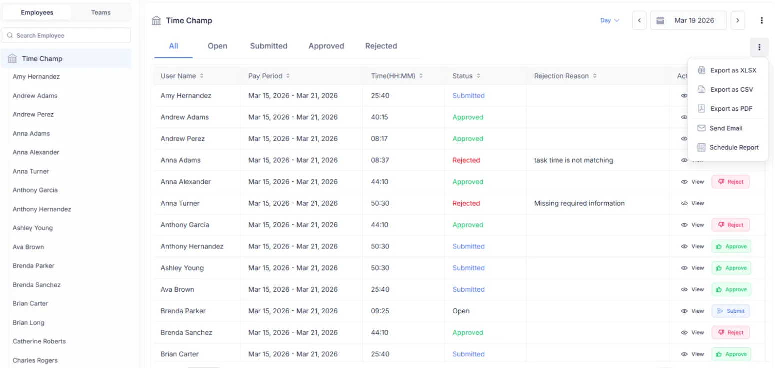 Case time tracking with timers and manual entries